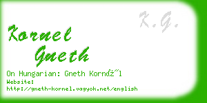 kornel gneth business card